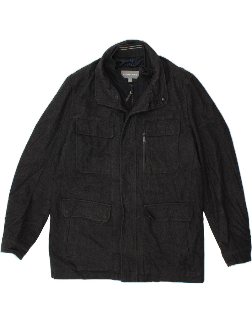 MICHAEL KORS Mens Utility Jacket UK 40 Large Grey Wool Vintage Michael Kors and Second-Hand Michael Kors from Messina Hembry 