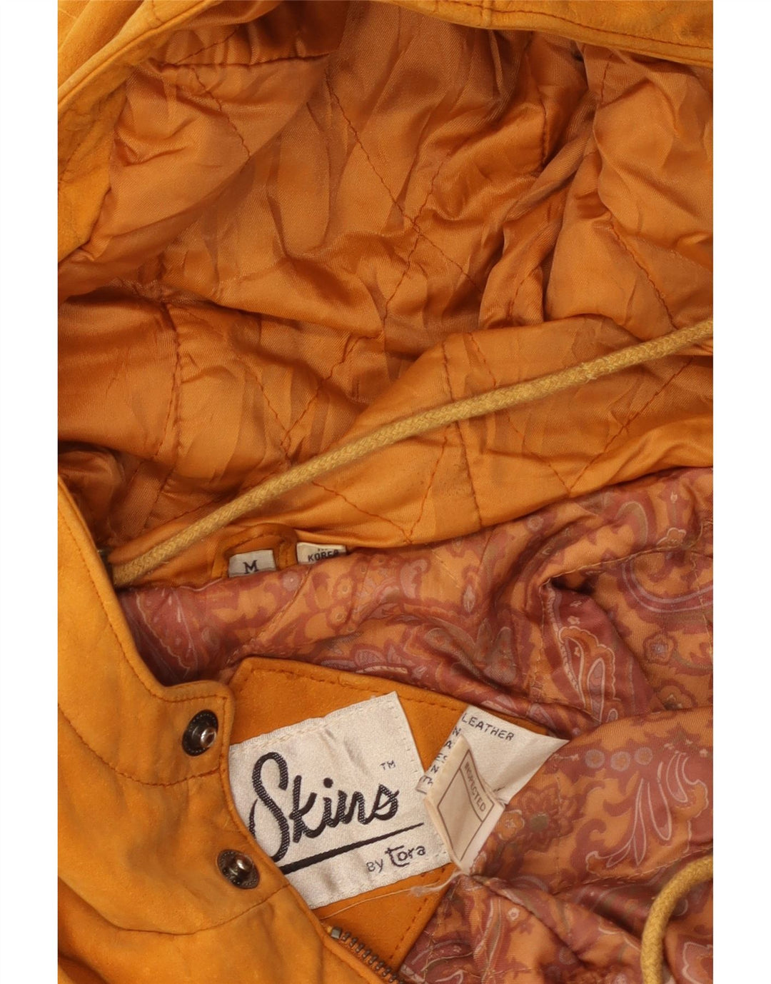 Vintage Mens Hooded Suede Jacket UK 38 Medium  Brown Leather