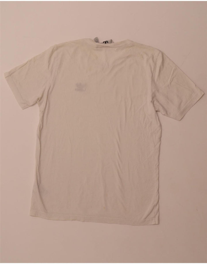 ADIDAS Mens T-Shirt Top Small Off White Cotton