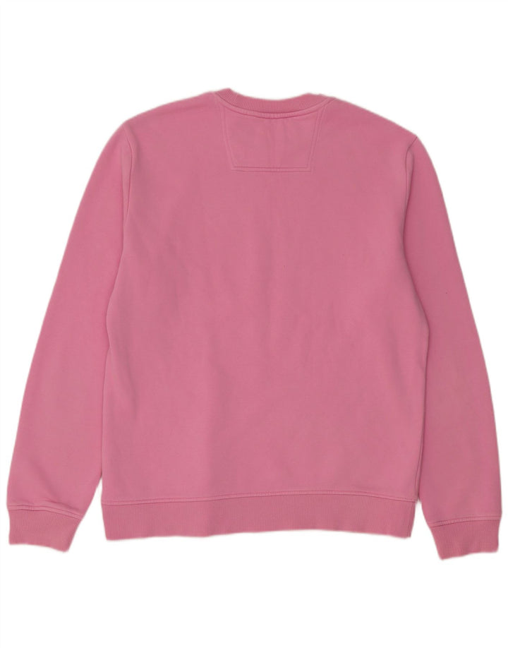 Calvin Klein Jeans Womens Graphic Sweatshirt Jumper UK 14 Medium Pink