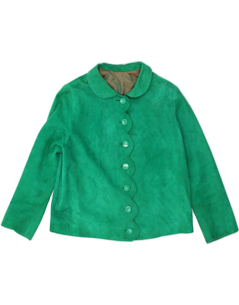VINTAGE Womens 7 button Blazer Jacket UK 16 Large Green | Vintage Vintage | Thrift | Second-Hand Vintage | Used Clothing | Messina Hembry 