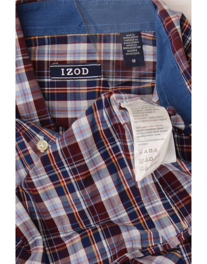 Izod Mens Shirt Medium Multicoloured Check Cotton