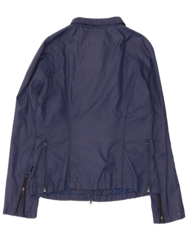 Blauer Womens Bomber Jacket UK 12 Medium Navy Blue Polyamide