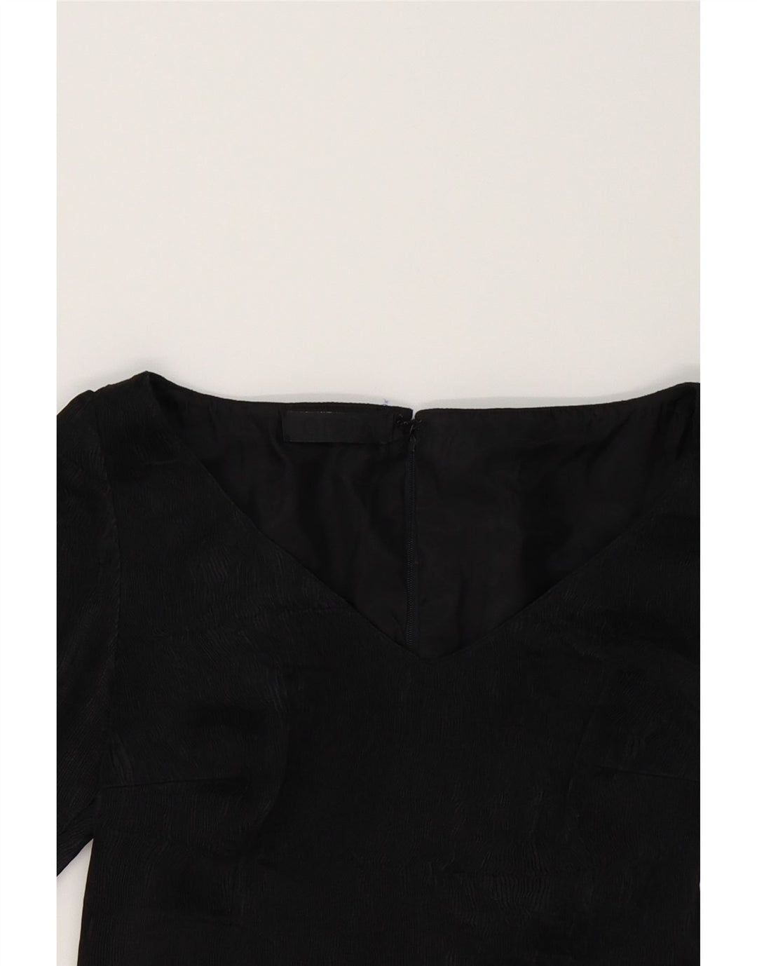 VINTAGE Womens Sheath Dress UK 12 Medium Black Cupro Vintage Vintage and Second-Hand Vintage from Messina Hembry 