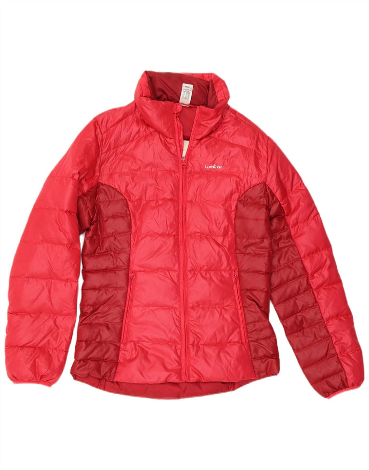 Wedze Mens Padded Jacket UK 34 XS Red Colourblock Polyester
