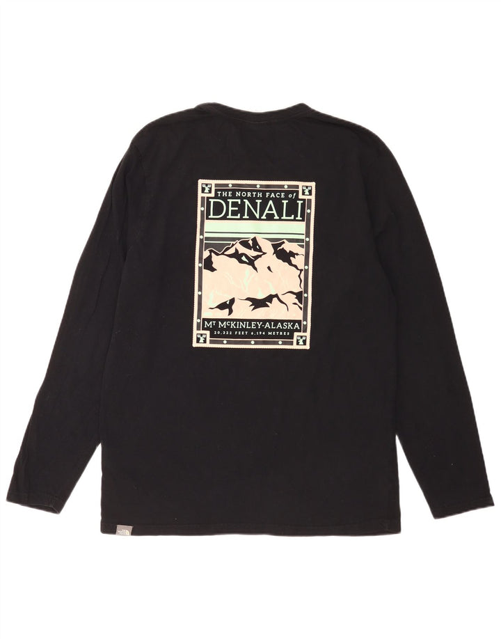 The North Face Mens Graphic Top Long Sleeve Medium Black Cotton