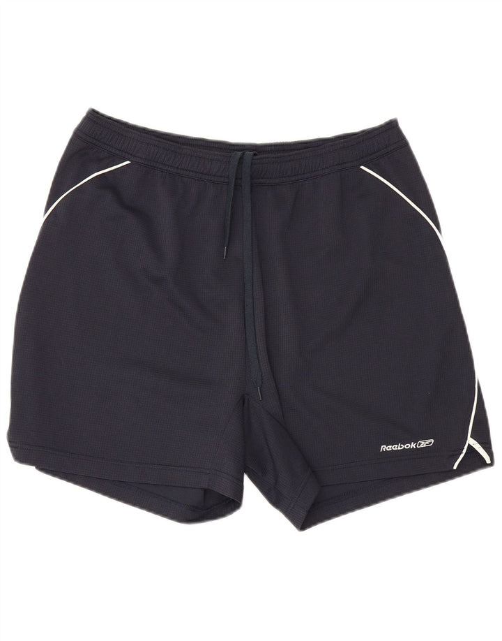 Reebok Mens Sport Shorts Medium Navy Blue Polyester