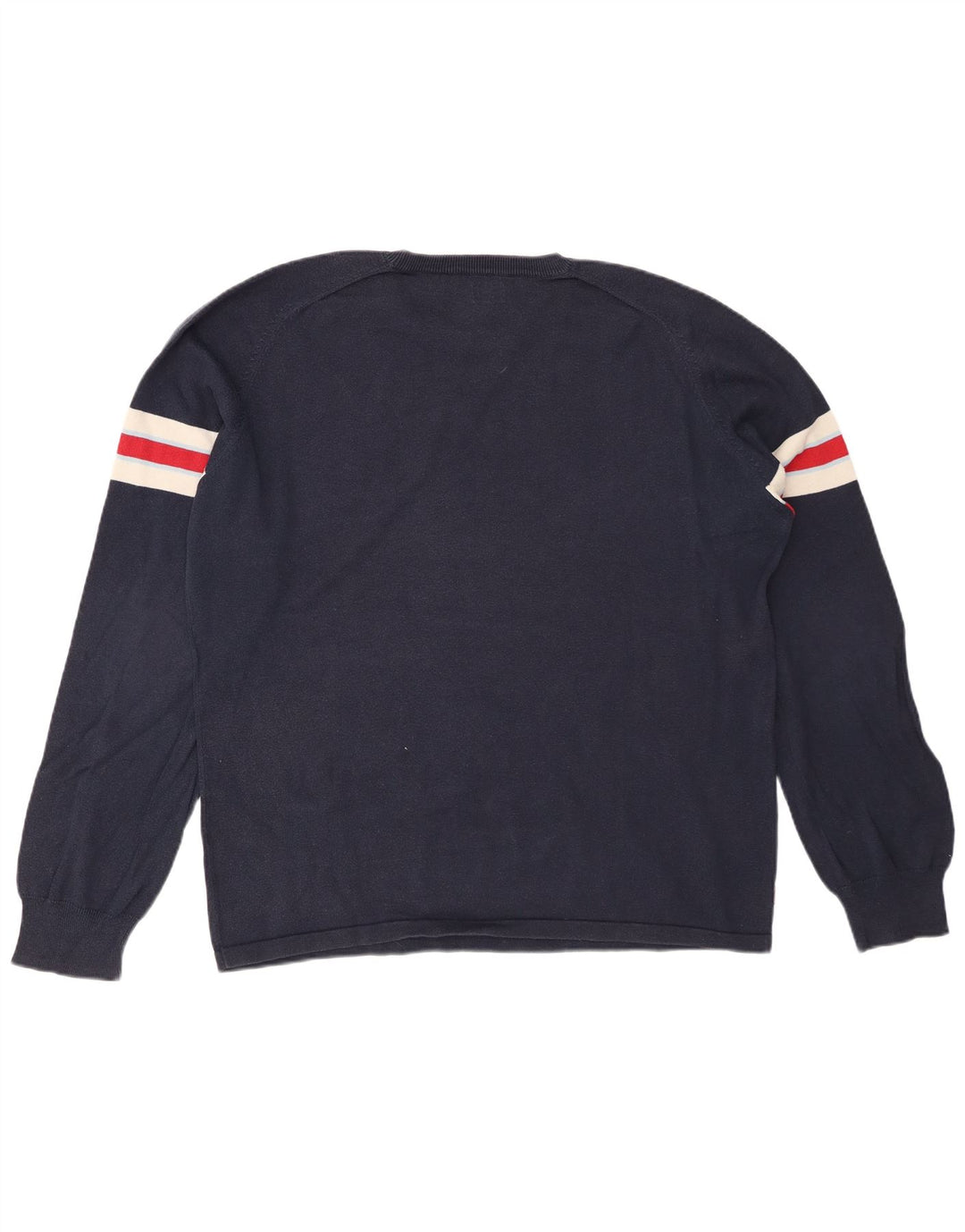 LEVI'S Mens Crew Neck Jumper Sweater XL Navy Blue Striped