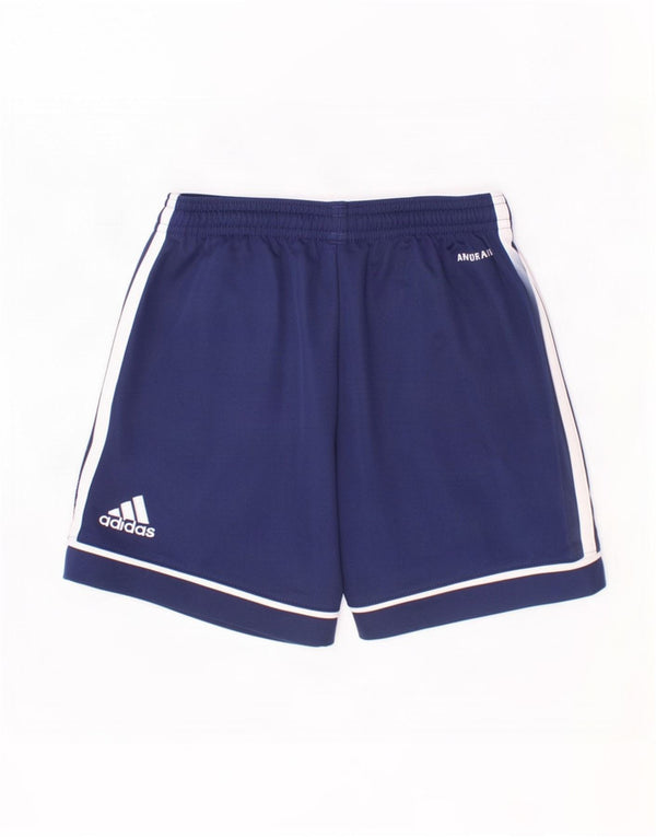 Adidas Boys Aeroready Sport Shorts 7-8 Years Navy Blue Polyester