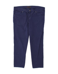 TRUSSARDI Mens Slim Casual Trousers W40 L27 Blue