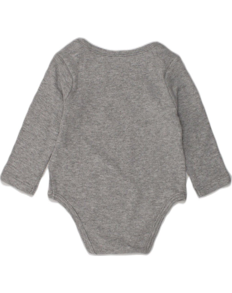 GUESS Baby Girls Graphic Long Sleeve Bodysuit 3-6 Months Grey Cotton | Vintage Guess | Thrift | Second-Hand Guess | Used Clothing | Messina Hembry 