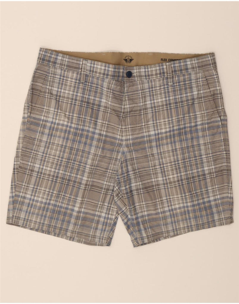 DOCKERS Womens Flex Chino Shorts EU 38 Medium W28  Grey Check Cotton Vintage Dockers and Second-Hand Dockers from Messina Hembry 