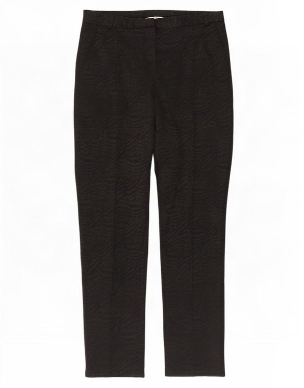 Topshop Womens Suit Trousers UK 10 Small W28 L29 Black Animal Print