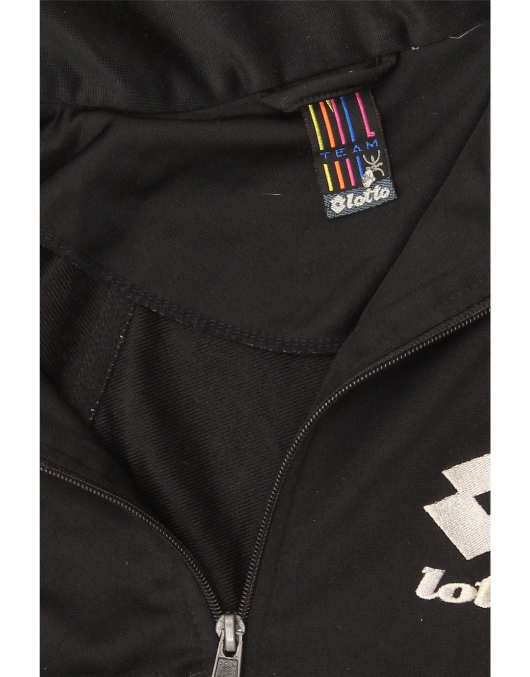 Lotto Mens Graphic Tracksuit Top Jacket Large Black Colourblock
