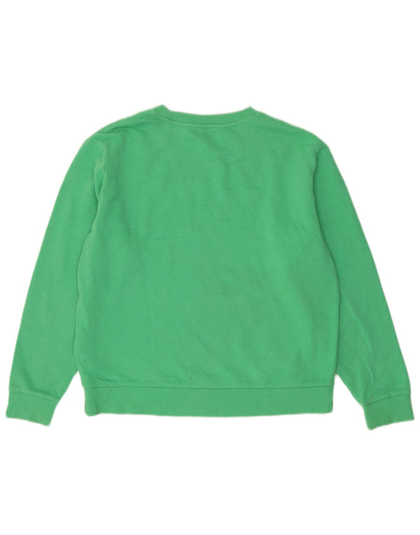 Marks & Spencer Womens Oversized Sweatshirt Jumper UK 10 Small Green Cotton