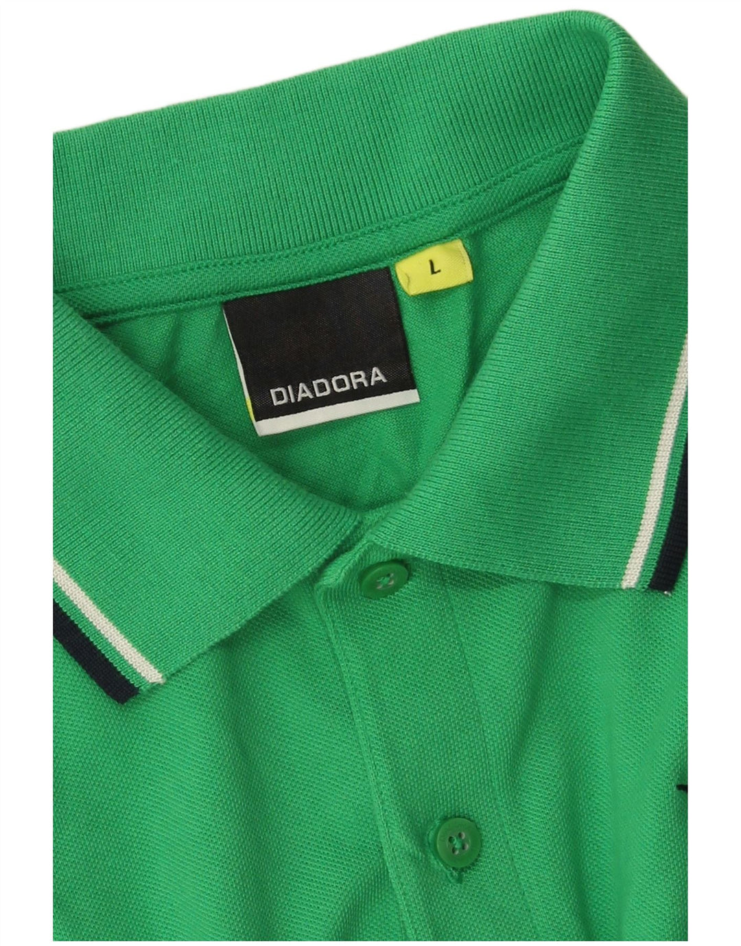 Diadora Mens Polo Shirt Large Green Cotton