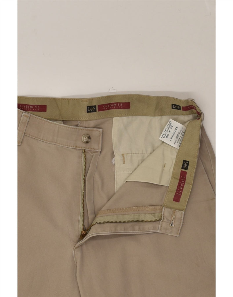 LEE Mens Straight Chino Trousers W32 L32  Brown Cotton | Vintage Lee | Thrift | Second-Hand Lee | Used Clothing | Messina Hembry 