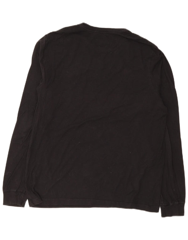 Nike Mens Top Long Sleeve Medium Black Cotton