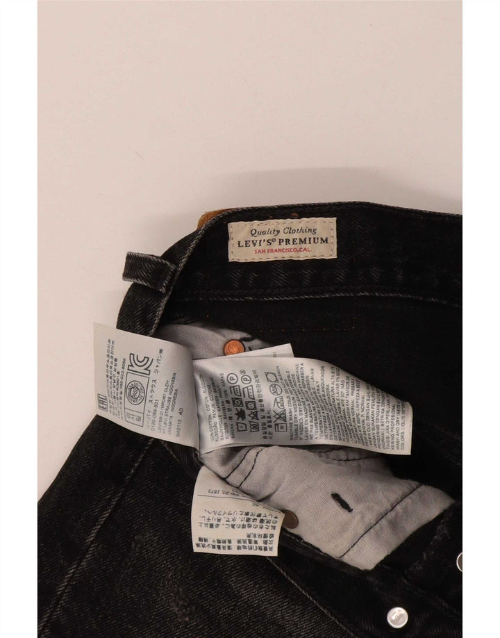 Levi's Womens 501 Distressed Denim Shorts W24 XS Black Cotton