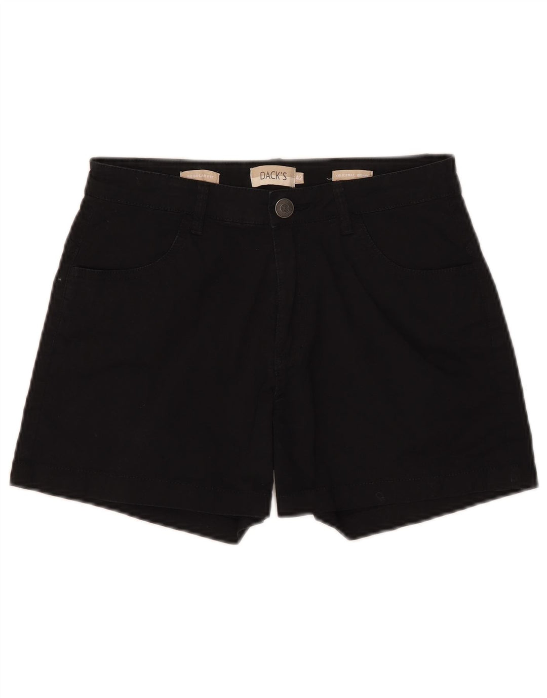 Dack's Womens Regular Fit Denim Shorts IT 42 Medium W28 Black Cotton