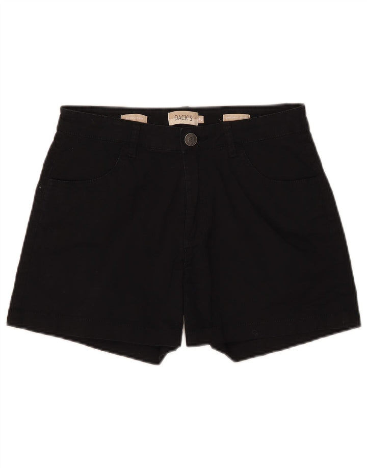 Dack's Womens Regular Fit Denim Shorts IT 42 Medium W28 Black Cotton