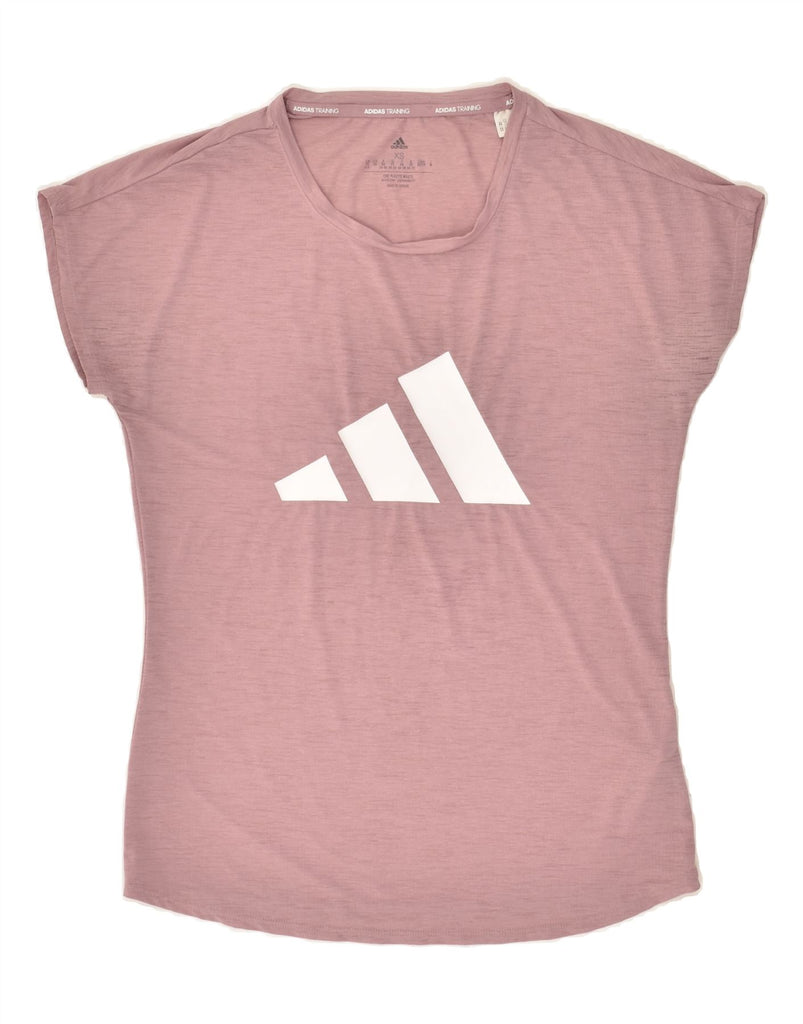 ADIDAS Womens Graphic T-Shirt Top UK 4/6 XS Pink Polyester | Vintage Adidas | Thrift | Second-Hand Adidas | Used Clothing | Messina Hembry 