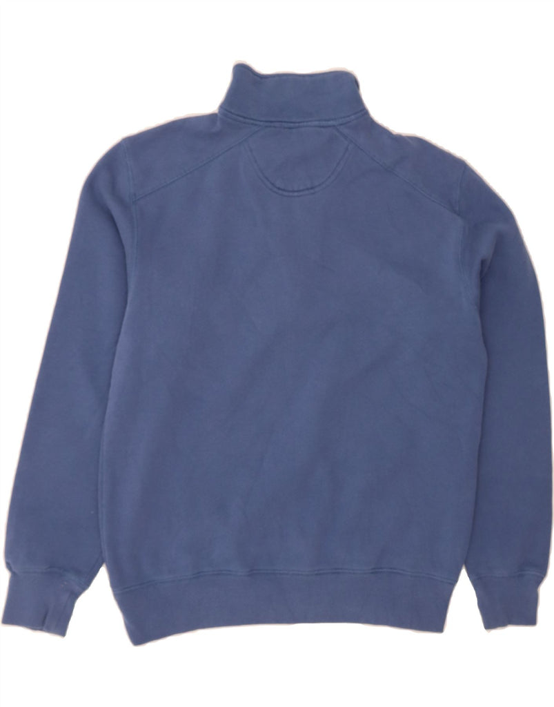 IZOD Mens Zip Neck Sweatshirt Jumper Small Navy Blue Cotton Vintage Izod and Second-Hand Izod from Messina Hembry 