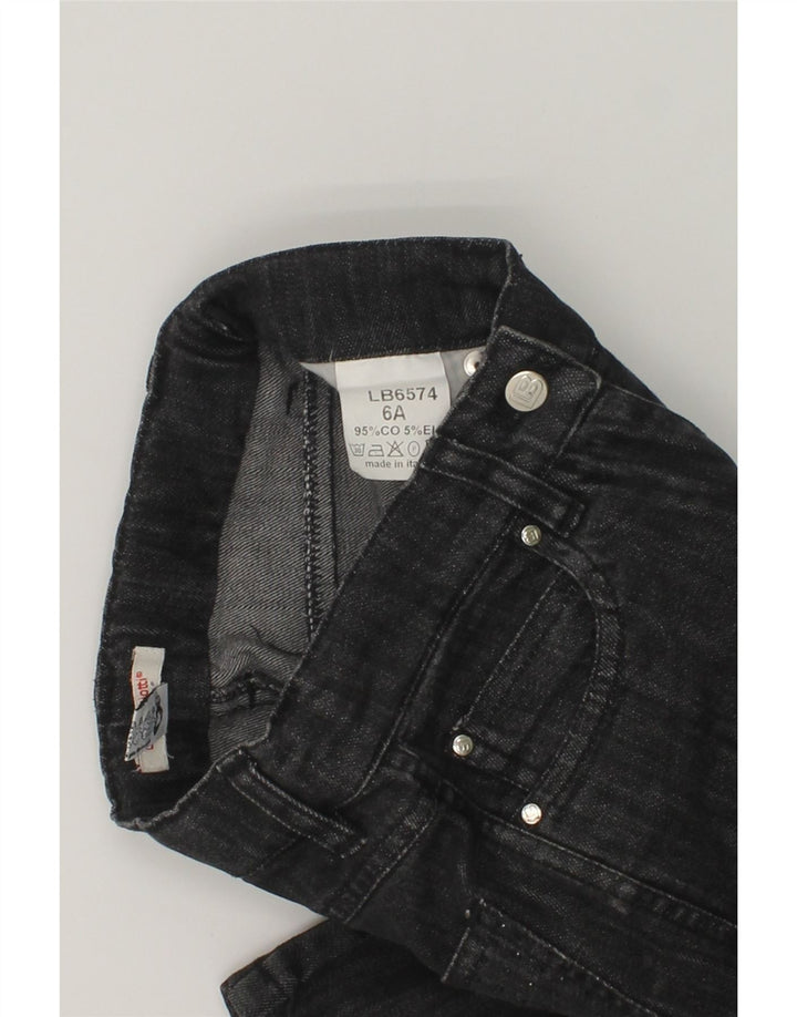 LAURA BIAGIOTTI Girls Slim Jeans 5-6 Years W22 L20 Black Cotton | Vintage Laura Biagiotti | Thrift | Second-Hand Laura Biagiotti | Used Clothing | Messina Hembry 