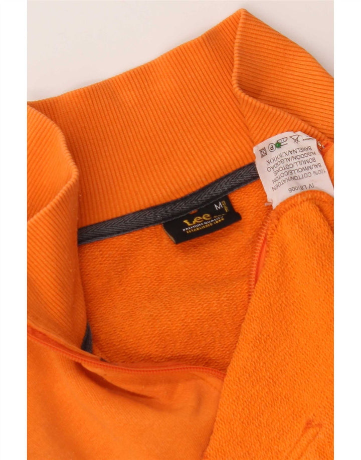 Lee Womens Graphic Tracksuit Top Jacket UK 14 Medium Orange Colourblock
