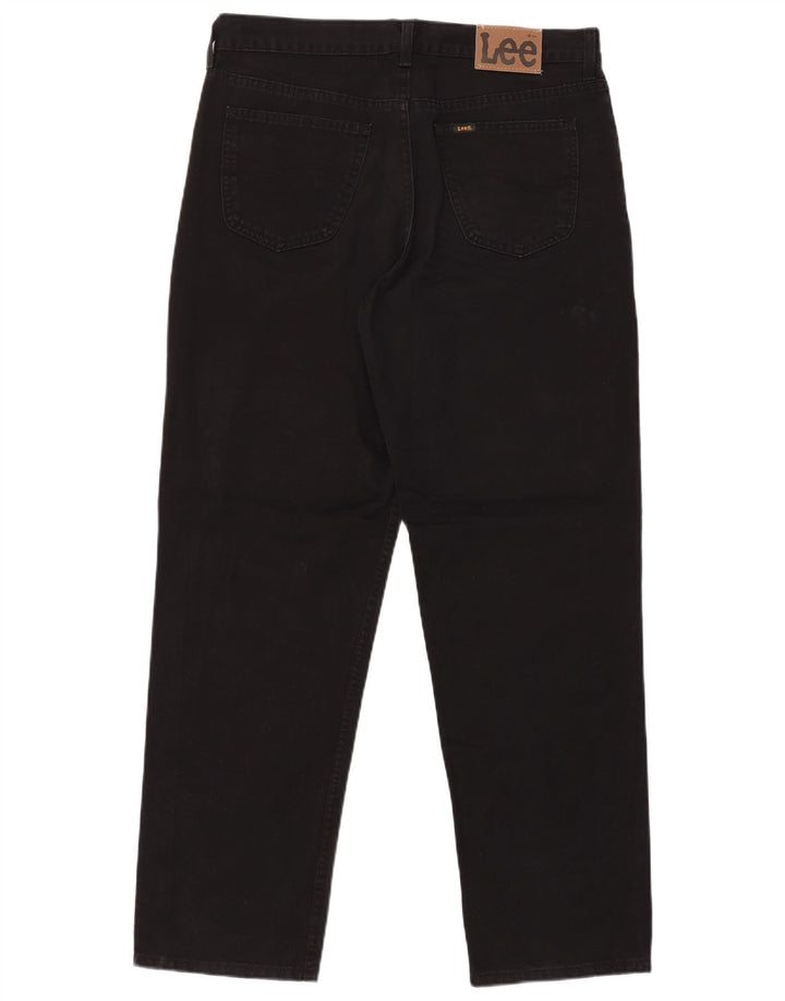 Lee Mens Kansas Straight Jeans W36 L32 Black Cotton