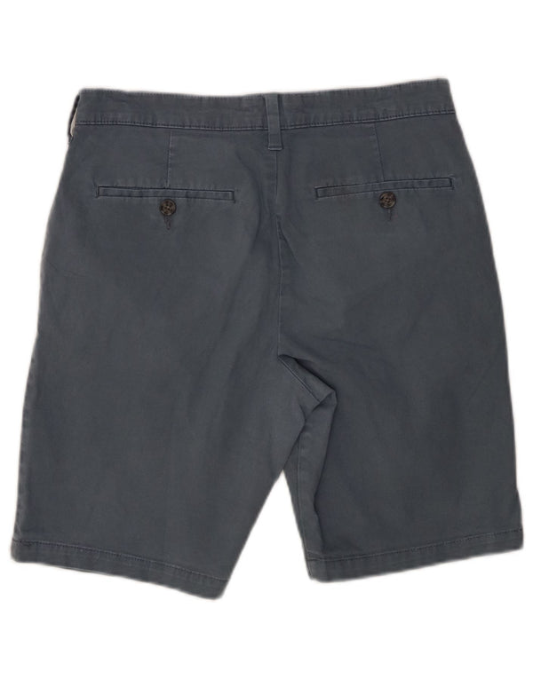 Marks & Spencer Mens Chino Shorts W30 Medium Blue Cotton