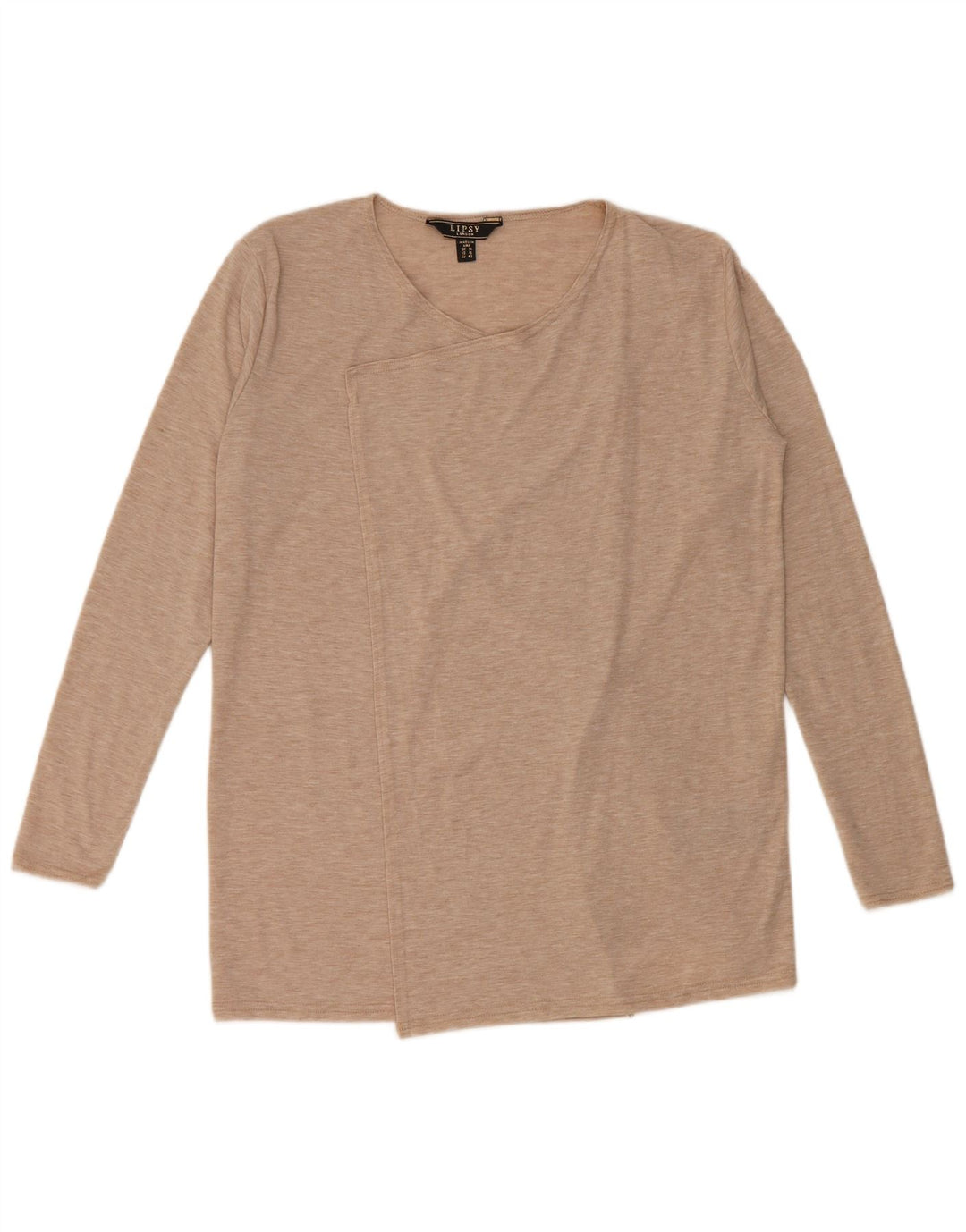 Lipsy Womens Cardigan Top UK 14 Large Beige Viscose