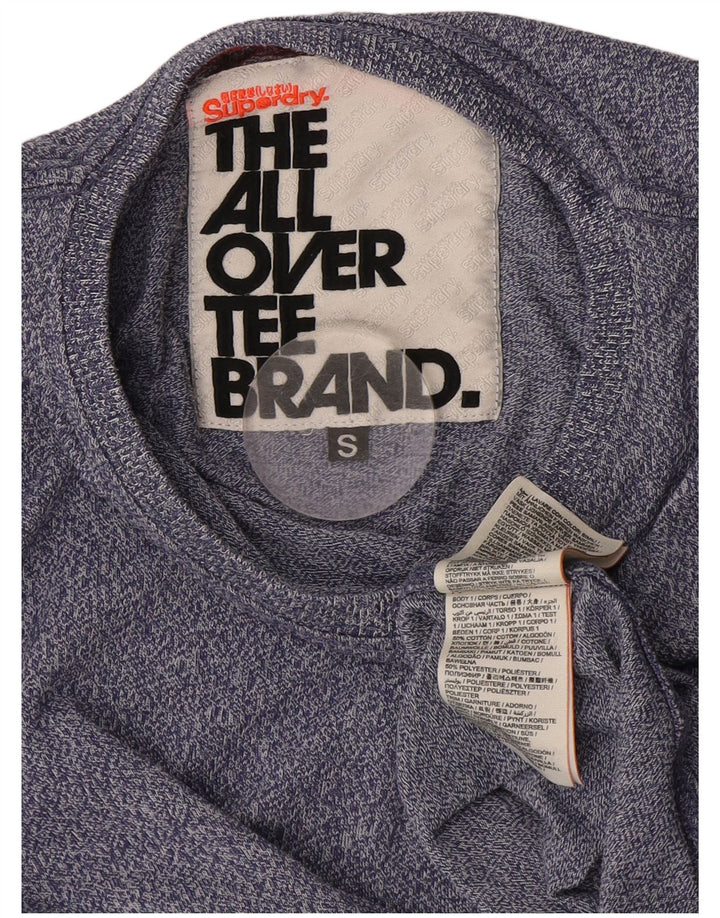 Superdry Mens Graphic T-Shirt Top Small Blue Cotton