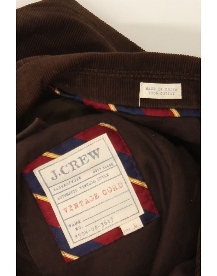 J. CREW Mens 3 Button Corduroy Blazer Jacket UK 40 Large Brown Cotton