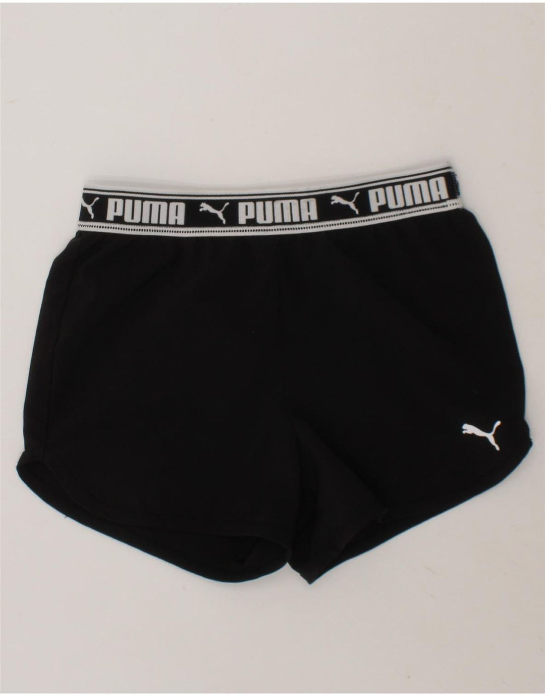 PUMA Girls Graphic Sport Shorts 9-10 Years  Black Polyester Vintage Puma and Second-Hand Puma from Messina Hembry 