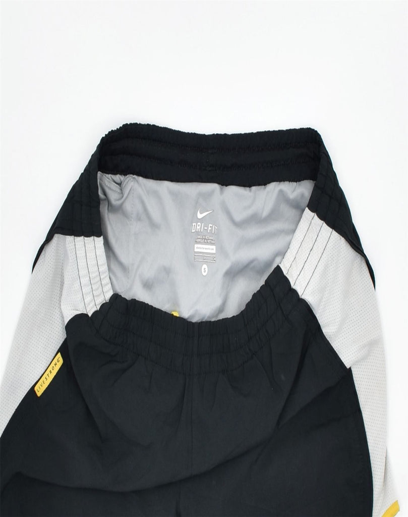 NIKE Womens Dri Fit Sport Shorts Small Black Colourblock | Vintage | Thrift | Second-Hand | Used Clothing | Messina Hembry 