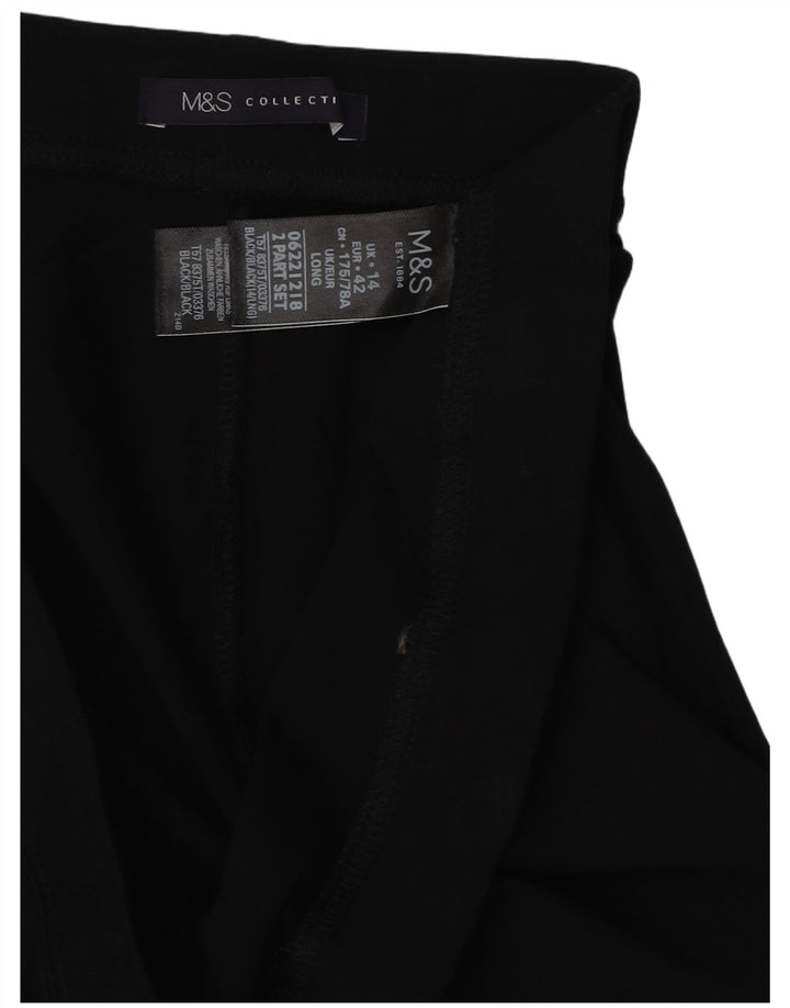 Marks & Spencer Womens Leggings UK 14 Large  Black Cotton