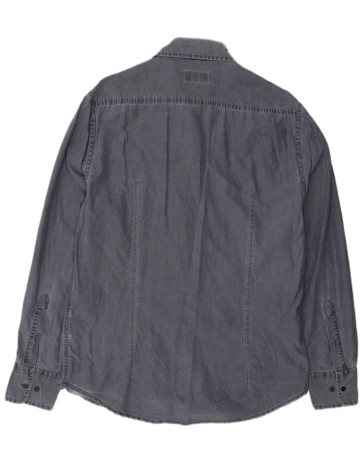 Kappa Mens Shirt Large Navy Blue Cotton