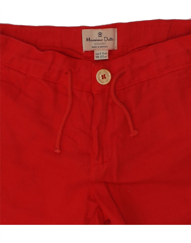 MASSIMO DUTTI Boys Chino Shorts 5-6 Years W22  Red Cotton | Vintage Massimo Dutti | Thrift | Second-Hand Massimo Dutti | Used Clothing | Messina Hembry 