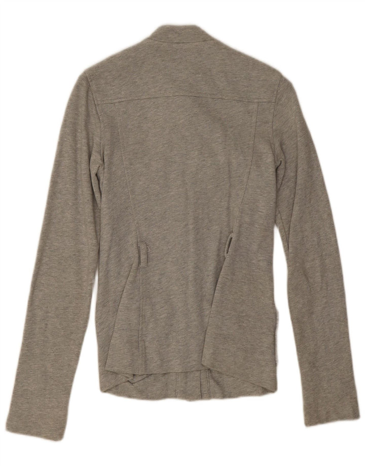 Armani Exchange Womens Military Jacket UK 6 XS Grey Cotton