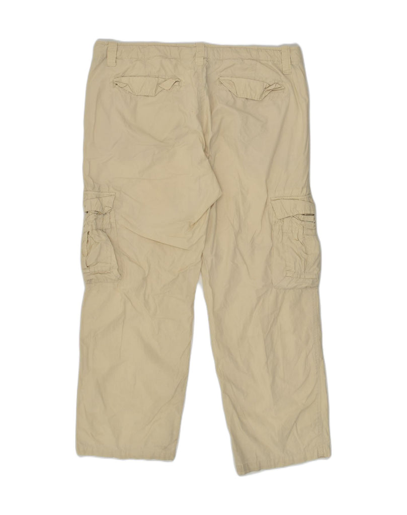 SERGIO TACCHINI Mens Straight Cargo Trousers IT 52 XL W36 L26 Beige Cotton | Vintage Sergio Tacchini | Thrift | Second-Hand Sergio Tacchini | Used Clothing | Messina Hembry 