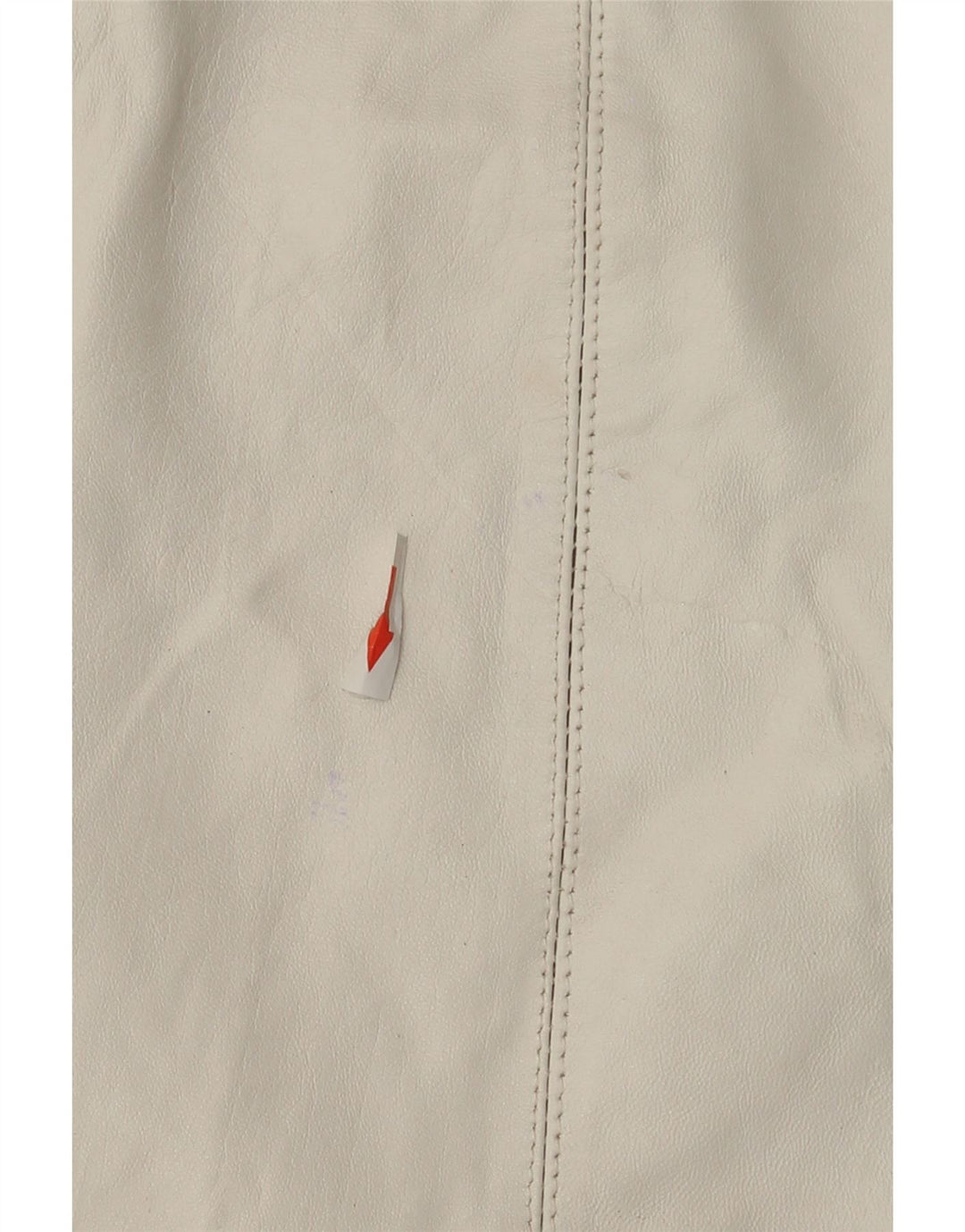 Vintage Womens Leather Skirt IT 44 Medium W28 White Leather