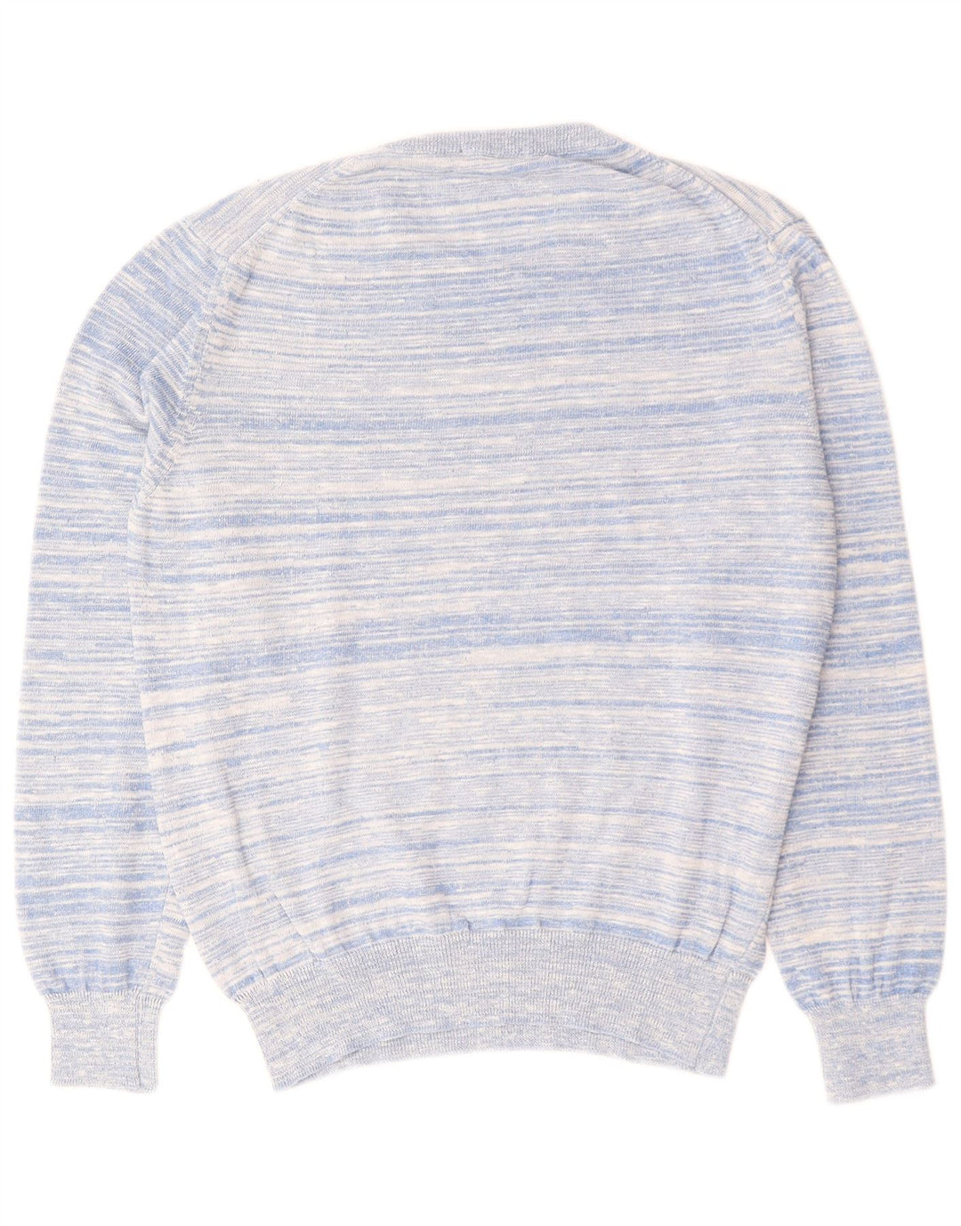 CARRERA Mens Crew Neck Jumper Sweater Medium Blue Striped Cotton
