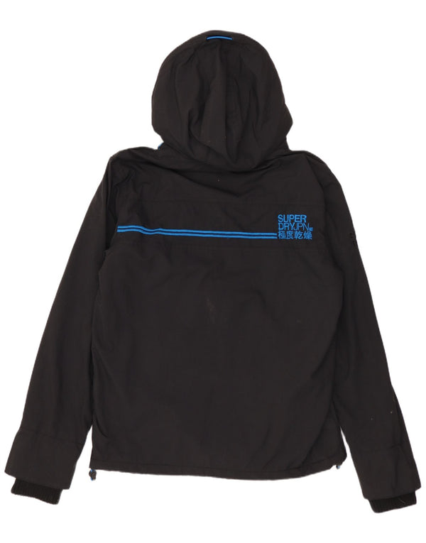 Superdry Mens Windcheater Hooded Windbreaker Jacket UK 36 Small Black