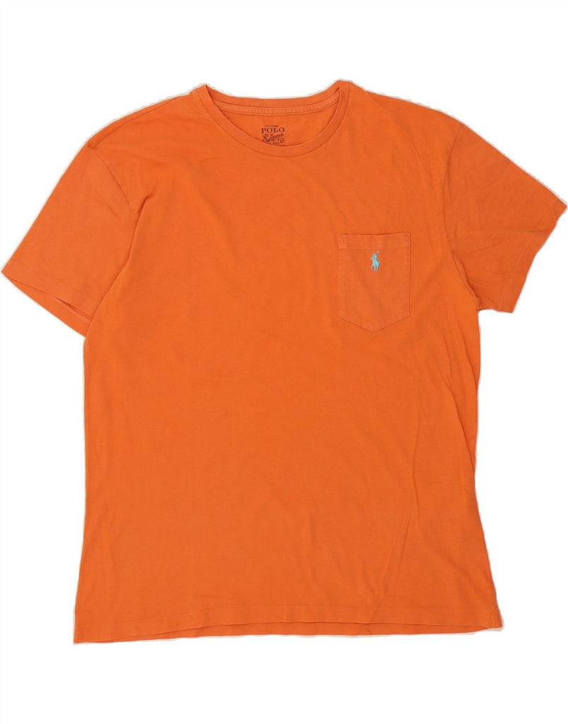 POLO RALPH LAUREN Mens T-Shirt Top Medium Orange Cotton Vintage Polo Ralph Lauren and Second-Hand Polo Ralph Lauren from Messina Hembry 