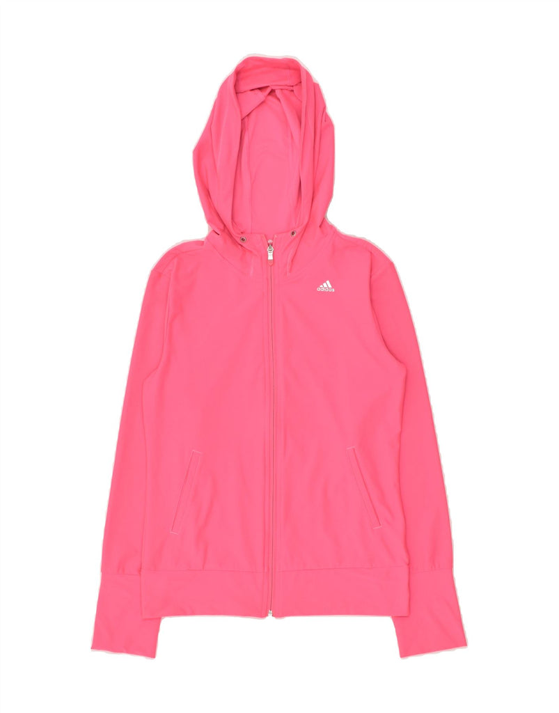 ADIDAS Womens Hoodie Jumper UK 8-10 Small Pink Polyester | Vintage Adidas | Thrift | Second-Hand Adidas | Used Clothing | Messina Hembry 