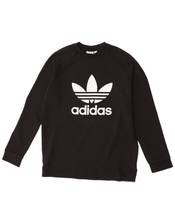 Adidas Mens Graphic Sweatshirt Jumper Large Black Cotton