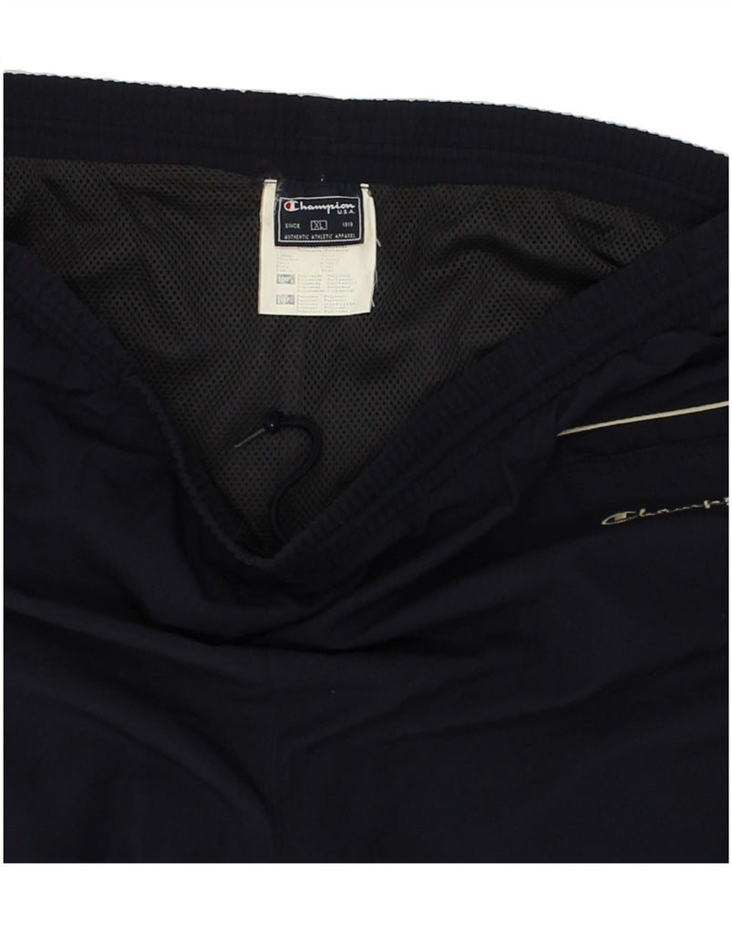 CHAMPION Mens Tracksuit Trousers XL Navy Blue Polyester | Vintage Champion | Thrift | Second-Hand Champion | Used Clothing | Messina Hembry 