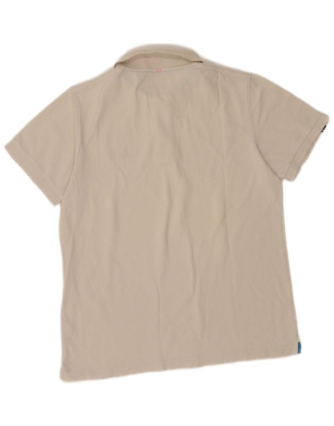 Sun68 Mens Polo Shirt Large White Cotton