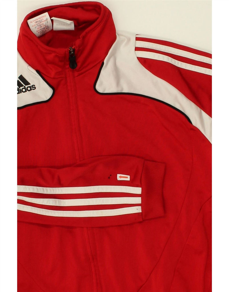 ADIDAS Boys Graphic Tracksuit Top Jacket 11-12 Years Large Red Colourblock Vintage Adidas and Second-Hand Adidas from Messina Hembry 